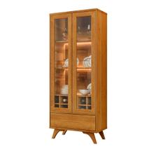 Cristaleira Adega Vitrum 2 Portas de Vidro C/LED COR:Naturalle