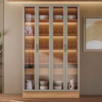 Cristaleira Allure 4 Portas 2 Gavetas com Vidro 100% Mdf Jequiti/Gris Fosco - Linea Brasil Cristaleira Allure 4 Portas 2 Gavetas com Vidro 100% Mdf Jequiti/Gris Fosco - Linea Brasil