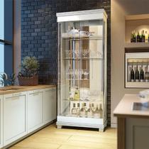 Cristaleira Ambiente Cristal Branco Acetinado - Imcal Cristaleira Ambiente Cristal Branco Acetinado - Imcal