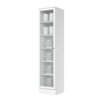 Cristaleira Americana C373 01 Porta com Vidro 05 prateleiras 50cm Branco HP - Henn