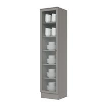 Cristaleira Americana C373 01 Porta com Vidro 05 prateleiras 50cm Cinza - Henn Cristaleira Americana C373 01 Porta com Vidro 05 prateleiras 50cm Cinza - Henn