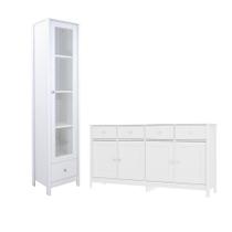 Cristaleira + Aparador Buffet Ditália E-962 + R-626 Branco Cristaleira + Aparador Buffet Ditália E-962 + R-626 Branco