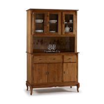 Cristaleira Arca e Oratório 6 Portas 2 Gavetas com Pés Luis Xv 60632 Linz Móveis - Imbuia Glazer