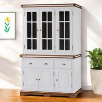 Cristaleira Arca e Oratório 6 Portas 2 Gavetas Manchester 2058 - Imbuia Glazer