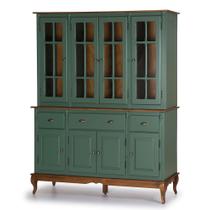 Cristaleira Arca e Oratório 8 Portas 3 Gavetas 60806 Hannover Linz Móveis - Verde Musgo/Imbuia Glazer