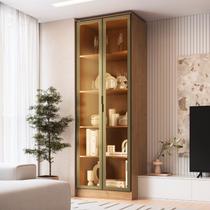 Cristaleira Aurora Armário 2 Portas Reflectas com LED 100% MDF Requinte+ Cristaleira Aurora Armário 2 Portas Reflectas com LED 100% MDF Requinte+