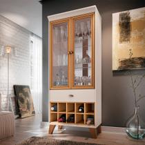 Cristaleira Bar e Adega Andorra Decorativa Sala de Estar Off White/Cinamomo G26 - Gran Belo Cristaleira Bar e Adega Andorra Decorativa Sala de Estar Off White/Cinamomo G26 - Gran Belo