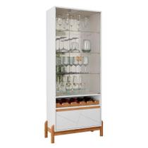 Cristaleira Bari 2 Portas e 1 Gaveta com Adega - Casa D Cristaleira Bari 2 Portas e 1 Gaveta com Adega - Casa D