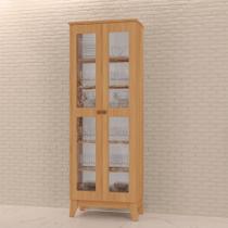 Cristaleira Braga 100 em MDF com 2 portas e kit pés - MH Móveis