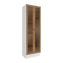 Cristaleira Celeste Kappesberg 100% MDF 2 Portas 1 Gaveta Branco/Nogueira 72cm Cristaleira Celeste Kappesberg 100% MDF 2 Portas 1 Gaveta Branco/Nogueira 72cm