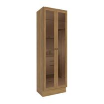 Cristaleira Celeste Kappesberg 100% MDF 2 Portas 1 Gaveta Nogueira 72cm Cristaleira Celeste Kappesberg 100% MDF 2 Portas 1 Gaveta Nogueira 72cm