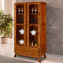 Cristaleira Chile Madeira Maciça 2 Portas 1 Gaveta Ypê - Pnr Móveis Cristaleira Chile Madeira Maciça 2 Portas 1 Gaveta Ypê - Pnr Móveis