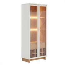Cristaleira Colibri Com 2 Portas E 1 Gaveta Freijo/off White Cristaleira Colibri Com 2 Portas E 1 Gaveta Freijo/off White
