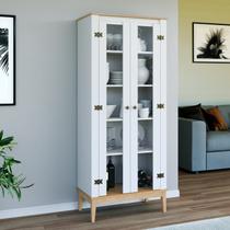 Cristaleira - Colonial 750cm x 1800cm x 410cm 2 Portas Branco/Mel Cristaleira - Colonial 750cm x 1800cm x 410cm 2 Portas Branco/Mel