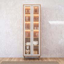 Cristaleira com Vidro Reflecta e Led 2 Portas 70cm Elena MGM