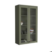 Cristaleira Cozinha 2 Portas Vidro 190CMX80CM Sevilha Verde/Hill Cristaleira Cozinha 2 Portas Vidro 190CMX80CM Sevilha Verde/Hill