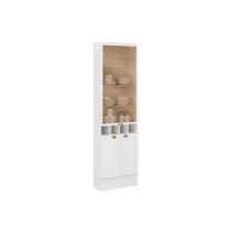 Cristaleira de Cozinha Bella 2615 c/ 4 Portas 2 de Vidro 70cm Branco - Carraro Cristaleira de Cozinha Bella 2615 c/ 4 Portas 2 de Vidro 70cm Branco - Carraro