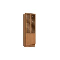 Cristaleira de Cozinha Ciela R631 c/ 4 Portas 2 de Vidro 70x220cm Canela - Kappesberg