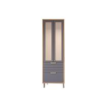 Cristaleira de Cozinha Eloise c/ 3 Portas (2 c/ Vidro Reflecta e 1 Basculante) e 1 Gaveta 70m Freijo/Titanium - MGM Cristaleira de Cozinha Eloise c/ 3 Portas (2 c/ Vidro Reflecta e 1 Basculante) e 1 Gaveta 70m Freijo/Titanium - MGM