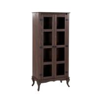 Cristaleira De Madeira 2 Portas D113 Imbúia