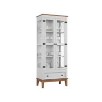 Cristaleira De Madeira Maciça 2 Portas + 1 Gaveta Cristaleira De Madeira Maciça 2 Portas + 1 Gaveta