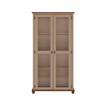 Cristaleira de Vidro e Madeira com 2 Portas Antique - 300