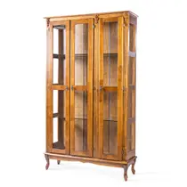 Cristaleira de Vidro e Madeira com 3 Portas Antique - 2075