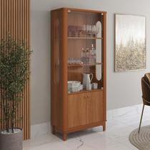 Cristaleira de Vidro e Madeira Sem Espelho 180x74cm Jade Lukaliam Jequitiba Cristaleira de Vidro e Madeira Sem Espelho 180x74cm Jade Lukaliam Jequitiba