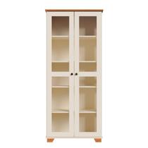 Cristaleira de Vidro em MDF e Madeira Maciça Ananda CabeCasa MadeiraOriginals Off-white/Mel Cristaleira de Vidro em MDF e Madeira Maciça Ananda CabeCasa MadeiraOriginals Off-white/Mel
