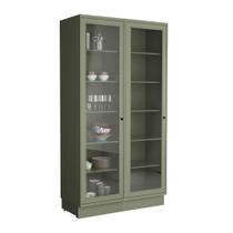 Cristaleira de Vidro Herval Viana, 2 Portas, Verde Hill Cristaleira de Vidro Herval Viana, 2 Portas, Verde Hill