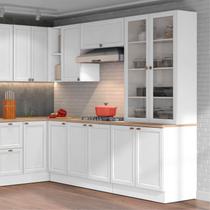 Cristaleira Dupla 4 Portas com Vidro Estilo Americana 213x70 Unna Yescasa Branco Cristaleira Dupla 4 Portas com Vidro Estilo Americana 213x70 Unna Yescasa Branco