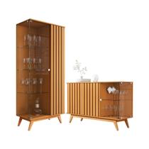 Cristaleira e Buffet para Sala de Estar Serena Nature