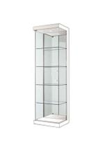 Cristaleira em vidro com 1 porta e 4 prateleiras com led