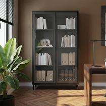 Cristaleira Estante Alta Refresh 148,5cm com 2 Portas de Vidro e 3 Prateleiras para Sala de Estar ou Jantar