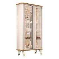 Cristaleira évora Off White Cinamomo - Hb Móveis