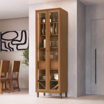 Cristaleira Fidelitá Barcelona Com Led 2 Portas Com Vidro 1 Gaveta 70cm Freijó Cristaleira Fidelitá Barcelona Com Led 2 Portas Com Vidro 1 Gaveta 70cm Freijó