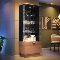 Cristaleira HB Móveis Aura 2 Portas de Vidro 1 Gaveta Cristaleira HB Móveis Aura 2 Portas de Vidro 1 Gaveta