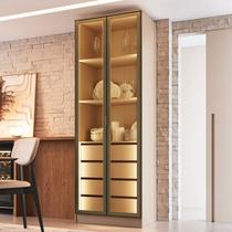Cristaleira Lumini Armário 2 Portas Reflectas com LED 100% MDF Requinte+ Cristaleira Lumini Armário 2 Portas Reflectas com LED 100% MDF Requinte+