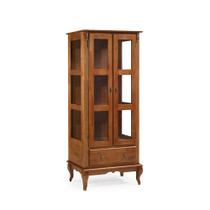 Cristaleira Madeira Maciça 2 Portas e Laterais em Vidro 1 Gaveta 60310 Linz Móveis - Imbuia Glazer