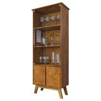 Cristaleira Madri Sala de Estar com Pés de Madeira Maciça