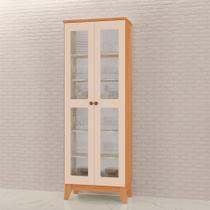 Cristaleira Maya 2 Portas de Vidro em MDF com Pés Tuboarte Cristaleira Maya 2 Portas de Vidro em MDF com Pés Tuboarte