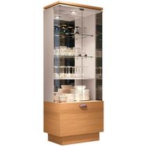 Cristaleira Nicho Adega Com Led Portas De Vidro Dominic B01 Cinamomo Off White