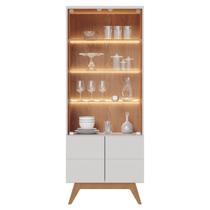 Cristaleira Noronha 160cm 3 Portas Adega Vinhos Detalhe Chanfrado Off White Freijó Cristaleira Noronha 160cm 3 Portas Adega Vinhos Detalhe Chanfrado Off White Freijó