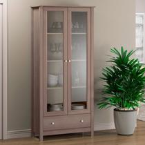 Cristaleira para Sala de Jantar 2 Portas de Vidro 1 Gaveta 181cm x 80cm Bege/Diamond Cristaleira para Sala de Jantar 2 Portas de Vidro 1 Gaveta 181cm x 80cm Bege/Diamond