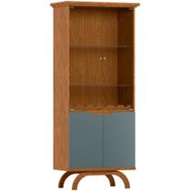 Cristaleira Para Sala de Jantar Bar Adega 4 Portas Vicky N01 Ypê Cinza - Lyam Decor