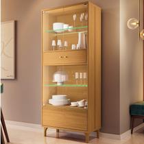Cristaleira Portas de Vidro com Led 76cm Delux Cinamomo H01 - Mpozenato