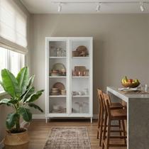 Cristaleira Refresh 2 Portas 3 Prateleiras com Vidro Branco - Brv