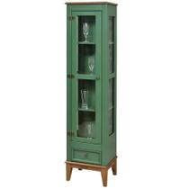 Cristaleira Remy 1 Porta e 1 Gaveta Cor Verde 43cm - 66589