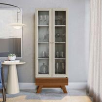 Cristaleira Retrô 2 Portas Marsala Linea Brasil Cristaleira Retrô 2 Portas Marsala Linea Brasil