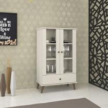 Cristaleira Retrô com Vidro 2 Portas 1 Gaveta RT3107 Movelbento Cristaleira Retrô com Vidro 2 Portas 1 Gaveta RT3107 Movelbento